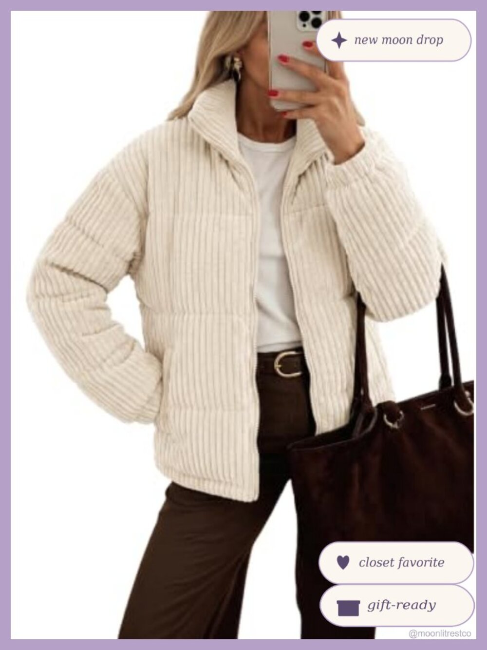 Quilted Zip Up Cropped Jacket Stand Collar Pockets Casual Winter Coat